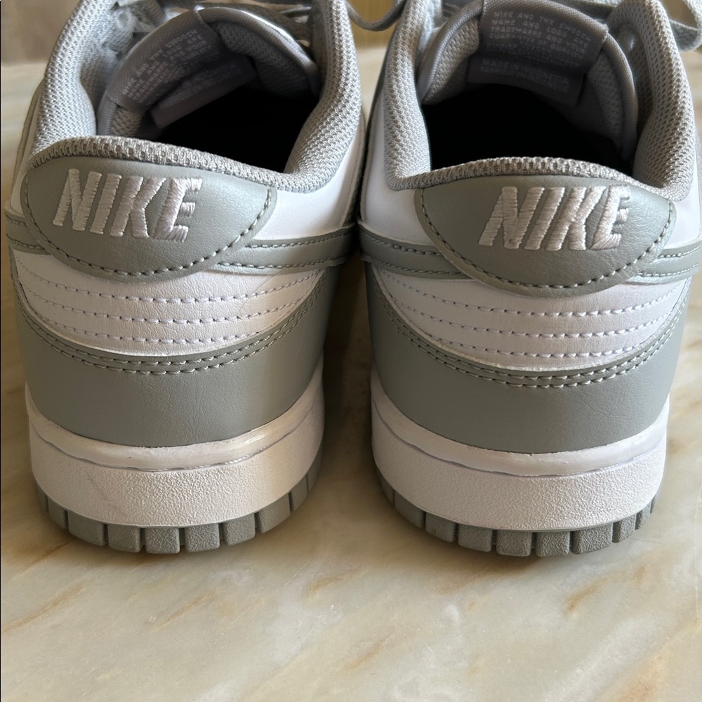 Nike Dunk Low Retro Mens Gray & White Lifestyle Sneakers Size 10 - Picture 9 of 15